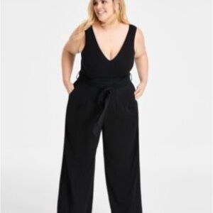 Linen Black Jumpsuit